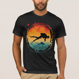Camiseta Vintage Silhouette Diver