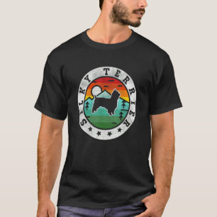 Camiseta Vintage Silky Terrier Retro og Mãe Pai
