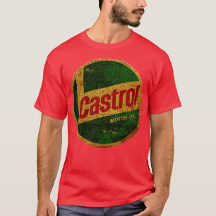 Camiseta vintage - Sinal de óleo batido pelo tempo