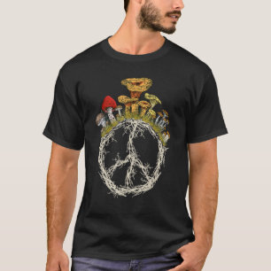 Camiseta Vintage Sinal de Paz Cogumelos Cogumelo Caçadores