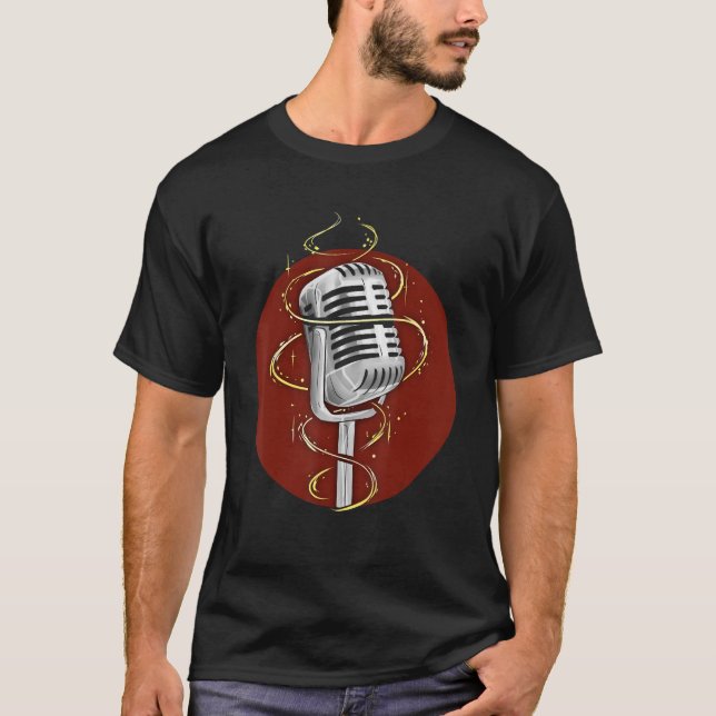 Camiseta Vintage Singer Musical Retro Microfone (Frente)