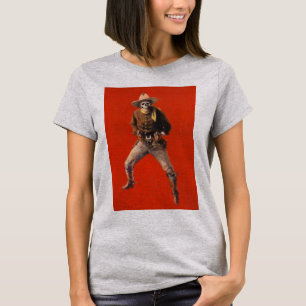 Camiseta Vintage Skeleton Cowboy T- Shirt