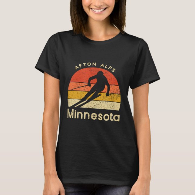 Camiseta Vintage Ski Afton Alps Minnesota Mountain (Frente)