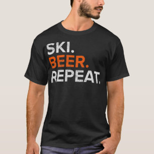 Camiseta Vintage Ski Beer Repete O Ventilador De Esqui Engr