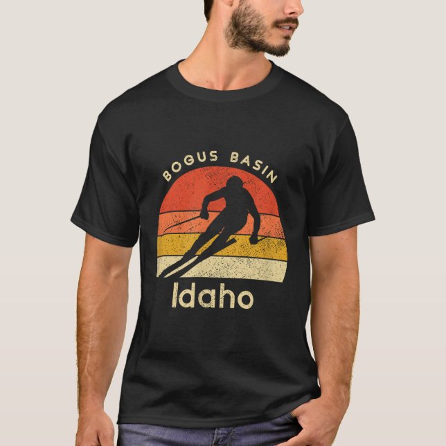 Camiseta Vintage Ski Bogus Basin Idaho Mountain (Frente)
