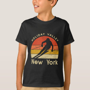 Camiseta Vintage Ski Holiday Valley New York Mountain