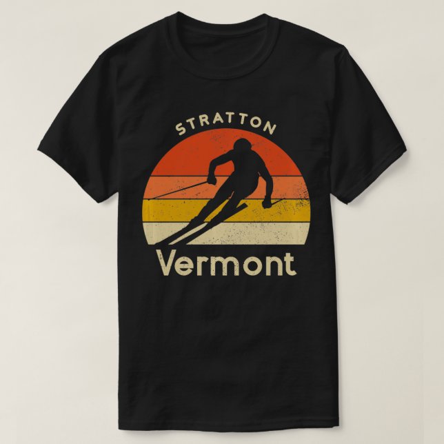 Camiseta Vintage Ski Stratton Vermont Mountain (Frente do Design)