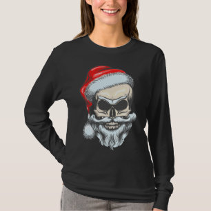 Camiseta Vintage Skull Santa Claus Natal Pajama