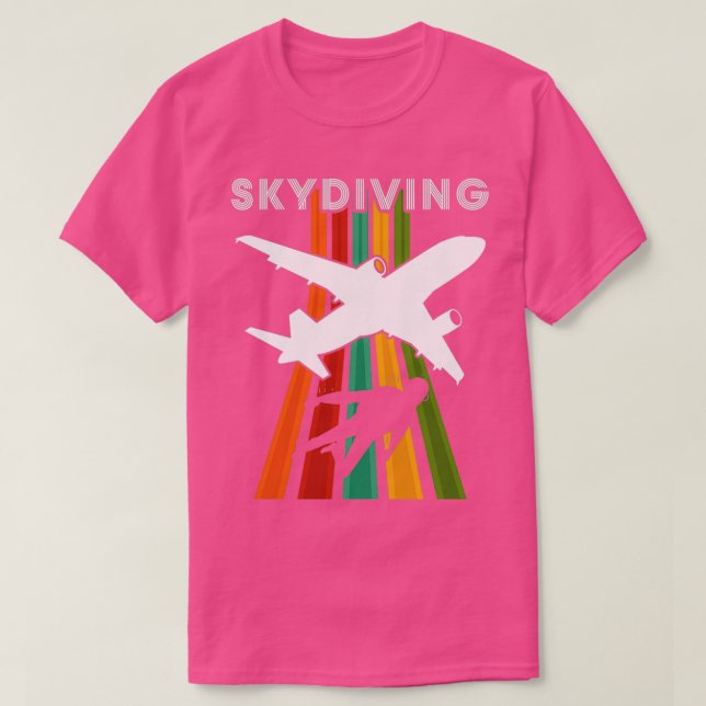 Camiseta Vintage Skydiving Parachuting Retro Skydiver 3 (Frente do Design)