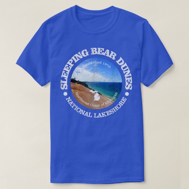 Camiseta Vintage Sleeping Bear Dunes NL (rd) (Frente do Design)