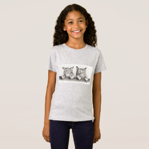 Camiseta Vintage Sleeping Cats Lithógrafo, 1874