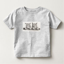 Camiseta Vintage Sleeping Cats Lithógrafo, 1874