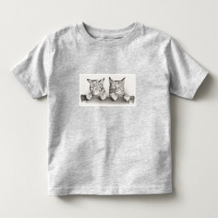 Camiseta Vintage Sleeping Cats Lithógrafo, 1874