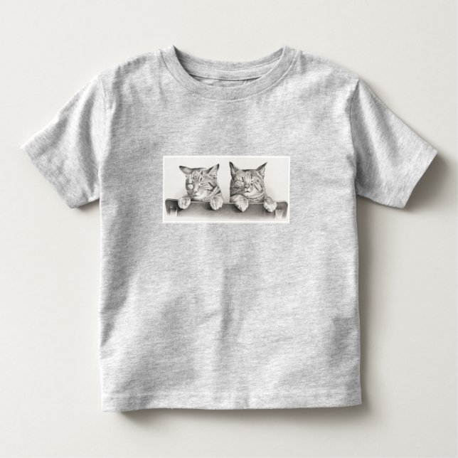 Camiseta Vintage Sleeping Cats Lithógrafo, 1874 (Frente)