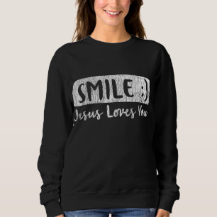 Camiseta Vintage Smile Te Ama Jesus Fé Religiosa Chri