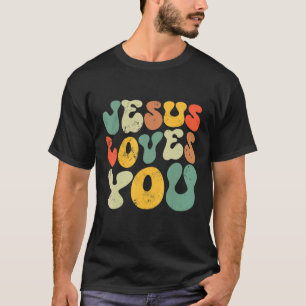 Camiseta Vintage Smile Te Ama Jesus Fé Religiosa Chri