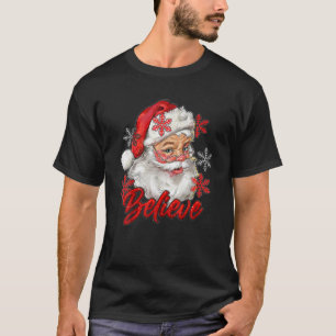 Camiseta Vintage Snow E Papai Noel Feliz Belie De Natal
