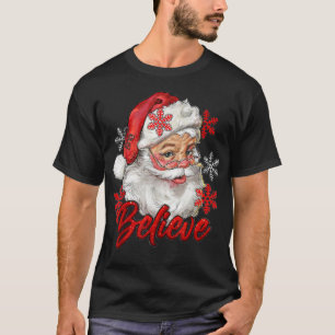 Camiseta Vintage Snow E Papai Noel Feliz Belie De Natal