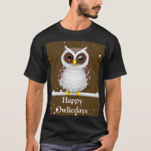 Camiseta Vintage Snow Owl Holiday