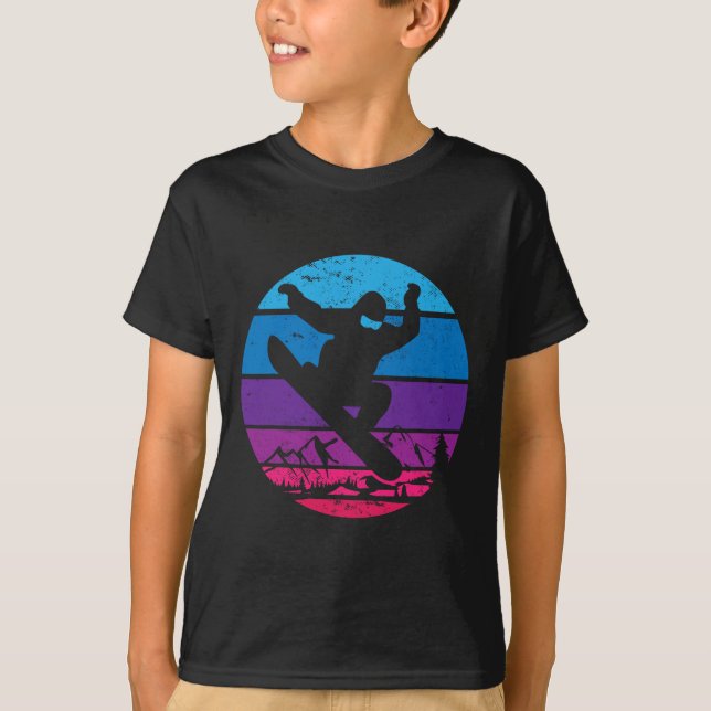 Camiseta Vintage Snowboard Silhouboard I Retro (Frente)