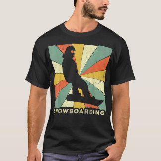 Camiseta Vintage Snowboarding Sport Retro Gift 