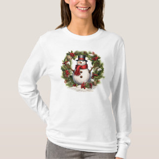 Camiseta Vintage Snowman Christmas
