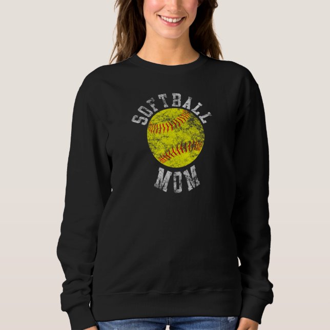 Camiseta Vintage Softball Mãe (Frente)