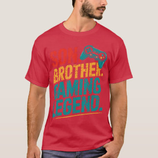 Camiseta Vintage Son Brother Gamer Legendee Video Game Gami