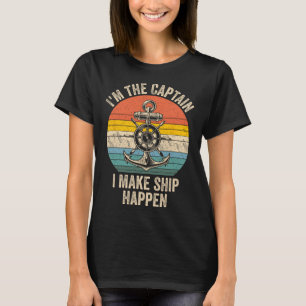 Camiseta Vintage, sou o Capitão que faço o navio acontecer