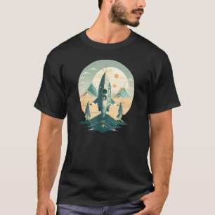 Camiseta Vintage Spaceship Space Retro Spacecraft Science