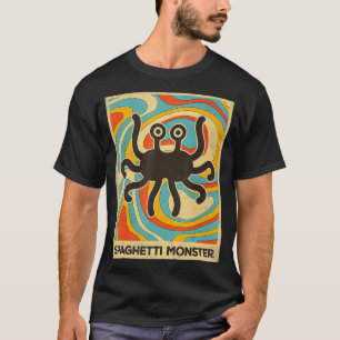 Camiseta Vintage Spaghetti Monster Ateista - Presente Retro