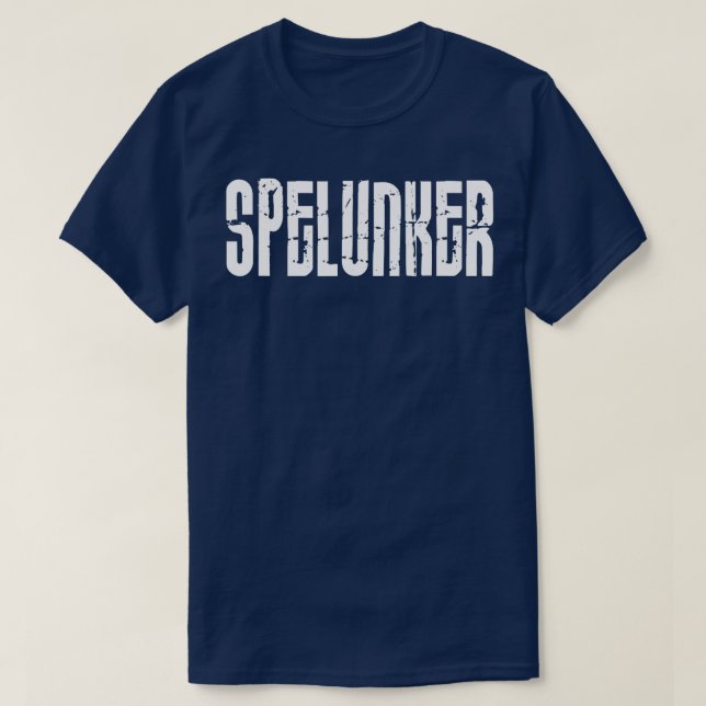 Camiseta Vintage Spelunker Espelhando Homens Mulheres (Frente do Design)