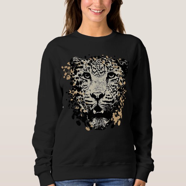 Camiseta Vintage Splash Jaguar Animal (Frente)