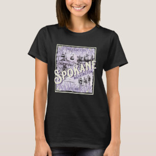 Camiseta Vintage Spokane Washington A Cidade Lilac Carousel