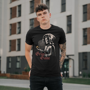 Camiseta Vintage Spookey Divertido Reaper Toque Tênis Gothi