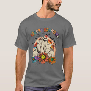 Camiseta Vintage Spooky Grandma Cute Baby Ghost Groovy Hall