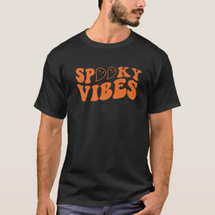 Camiseta Vintage Spooky Vibes Halloween Ghost Costume Kids