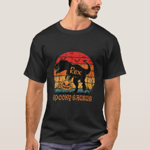 Camiseta Vintage Spookysaurus Rex Dinosaur Halloween Pumpki