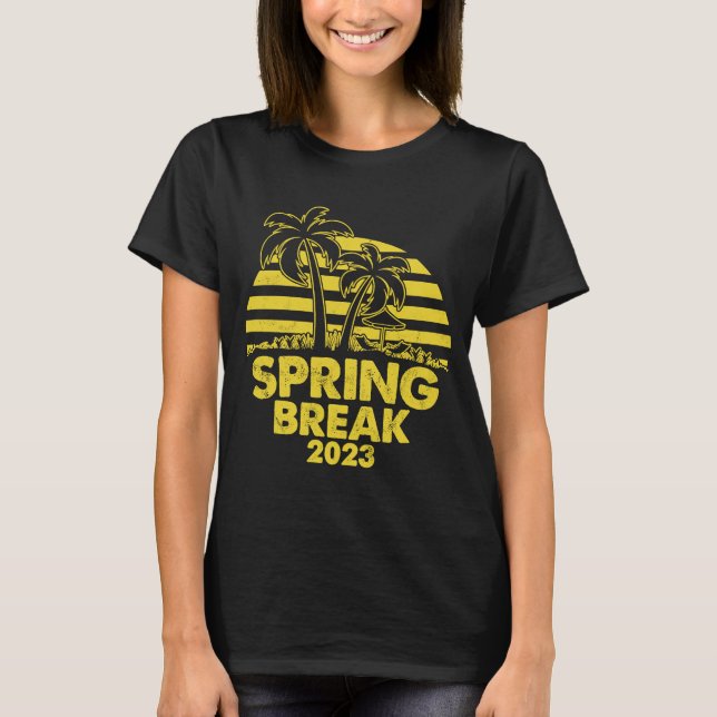 Camiseta Vintage Spring Break 2023 Retro Matching Group (Frente)