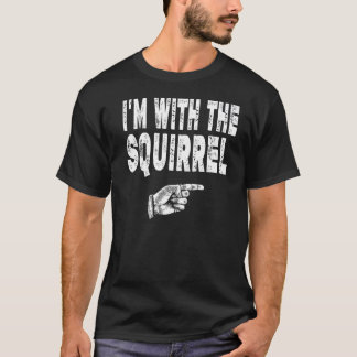 Camiseta Vintage Squirrel Fans I'm with The Squirrel