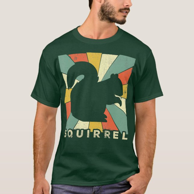 Camiseta Vintage Squirrel Lover Estilo Retro (Frente)