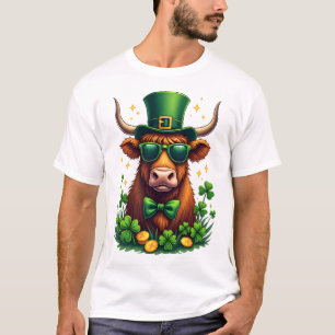 Camiseta Vintage St. Patricks Day Vaca das Terras Altas com