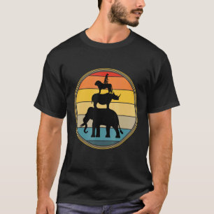 Camiseta Vintage Stacking Wils Animais Selvagens Retro Sun 