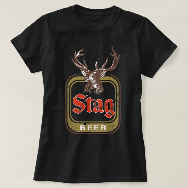 Camiseta Vintage Stag Beer (Frente do Design)