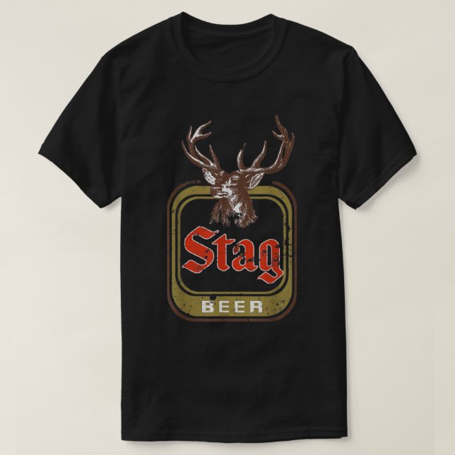 Camiseta Vintage Stag Beer (Frente do Design)