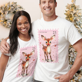 Camiseta Vintage Stamp Reindeer Matando Adultos Natal