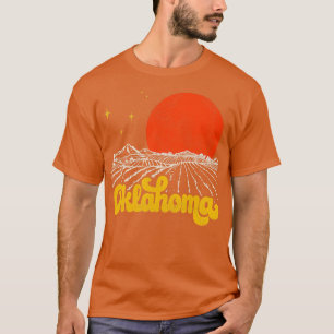 Camiseta Vintage State of Oklahoma Meio século angustiado A