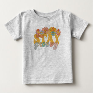 Camiseta Vintage Stay Groovy Flower Power
