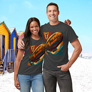 Camiseta Vintage Steampunk Airship Adventure