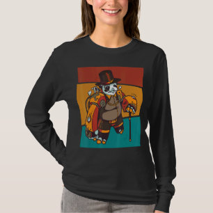 Camiseta Vintage Steampunk Panda Mechanical